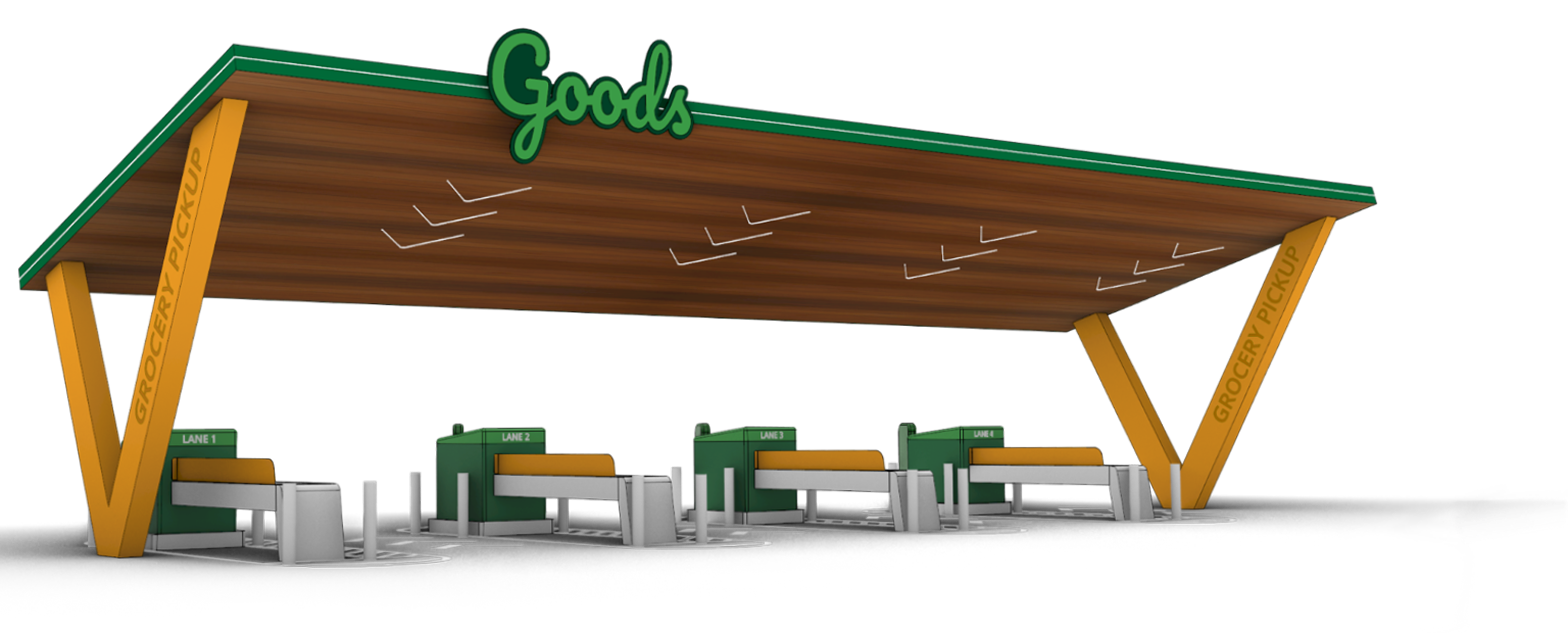 Goods Grocery canopy render